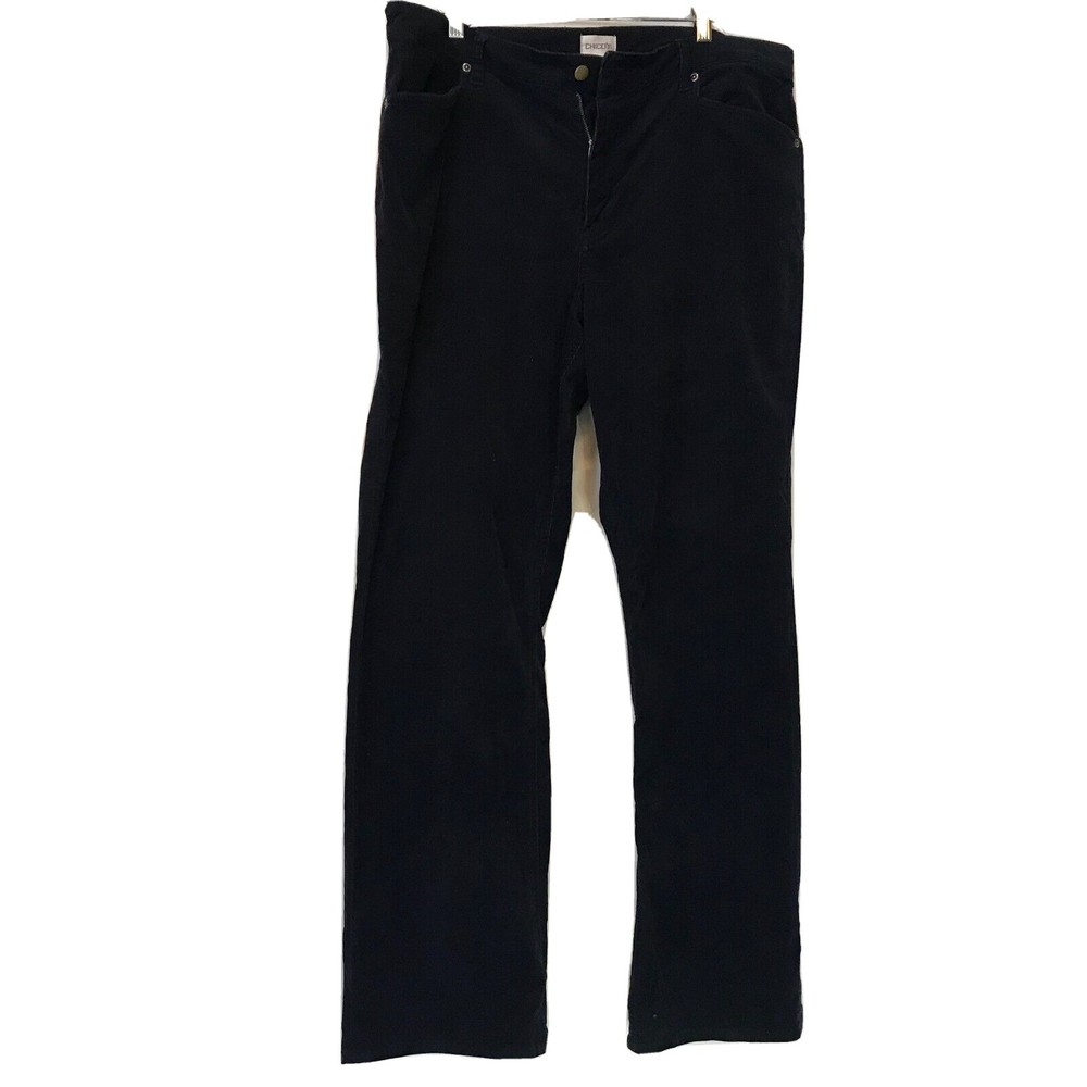 Mint Chicos 3 Corduroy Trouser Pants Straight Leg Peacock Blue sz 16